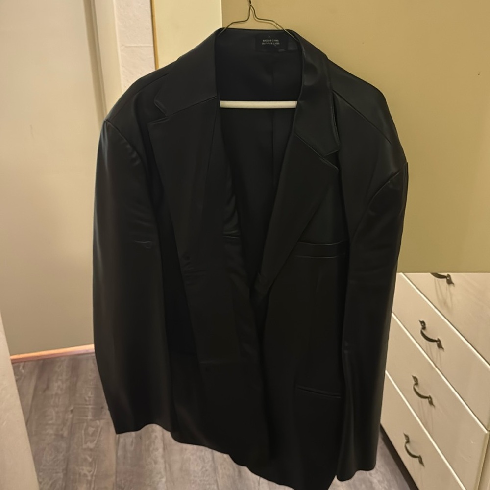 Black XL leather sport jacket J Ferrar